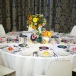 60s themed wedding table setting