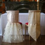 bespoke accessory service - bespoke bride and groom chair covers