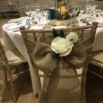 Hessian look linen sash from Fabulous Functions UK