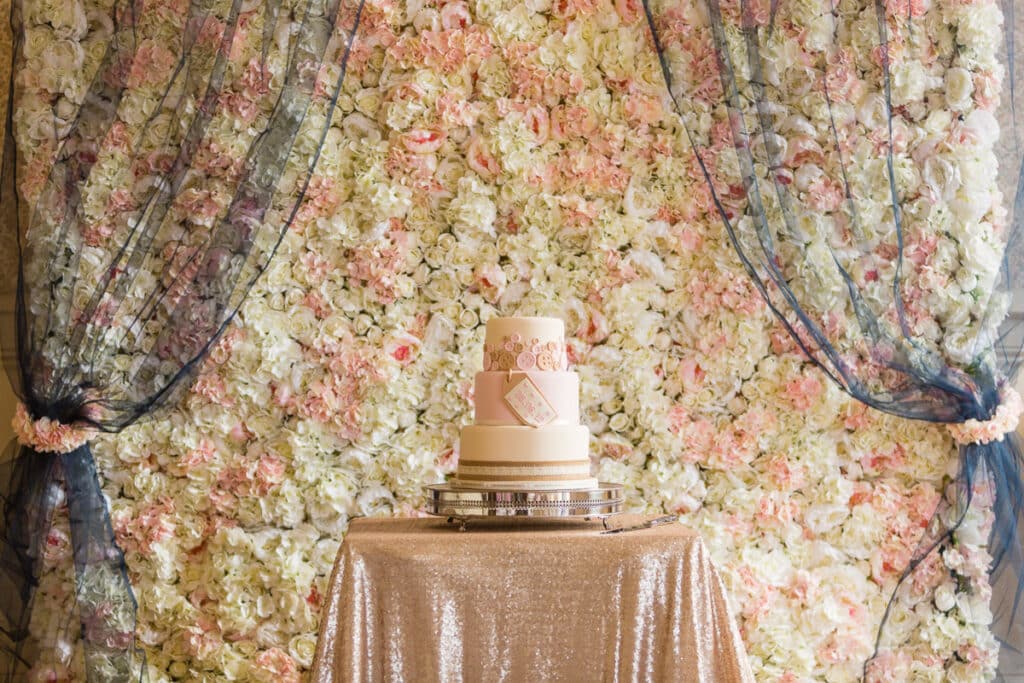 Flower Walls are very 'en trend' It is a fabulous backdrop for your wedding breakfast table, create a focal point at your venue for you and your guests to have fun creating wonderful memories. give your wedding cake a prominent place at your reception.  Its a fabulous accessory that you can personalise.  