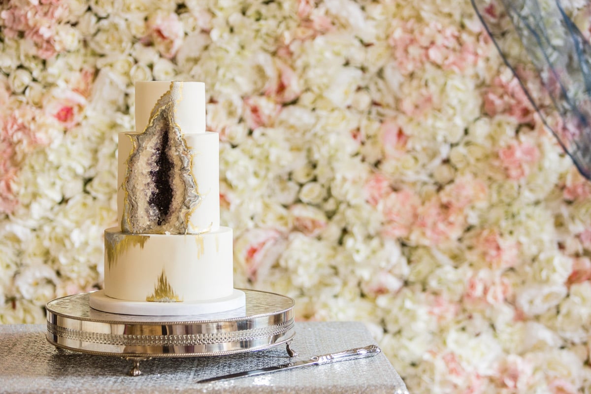 Silk Flower Wall Hire - Goede Cake with Silk Flower Wall Backdrop