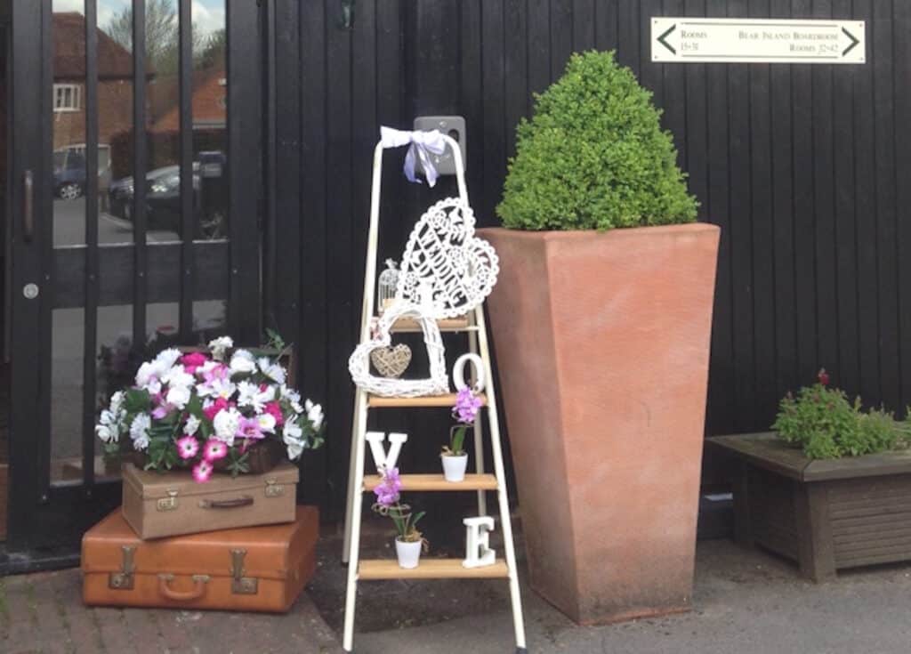 Decorative ladder-Accessory-hire-Fabulous Functions UK - Decorative Wooden Ladder
