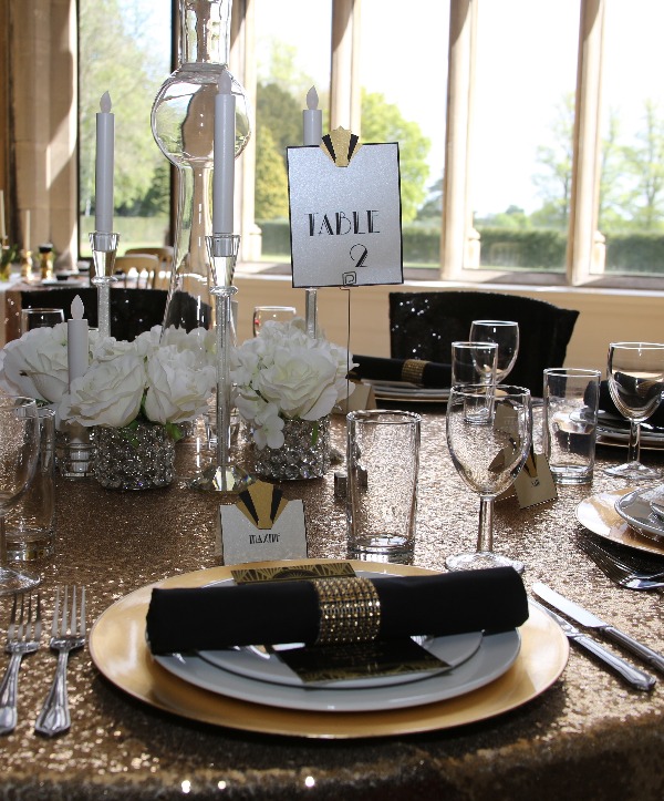 Art Deco inspired table setting - Fabulous Functions UK