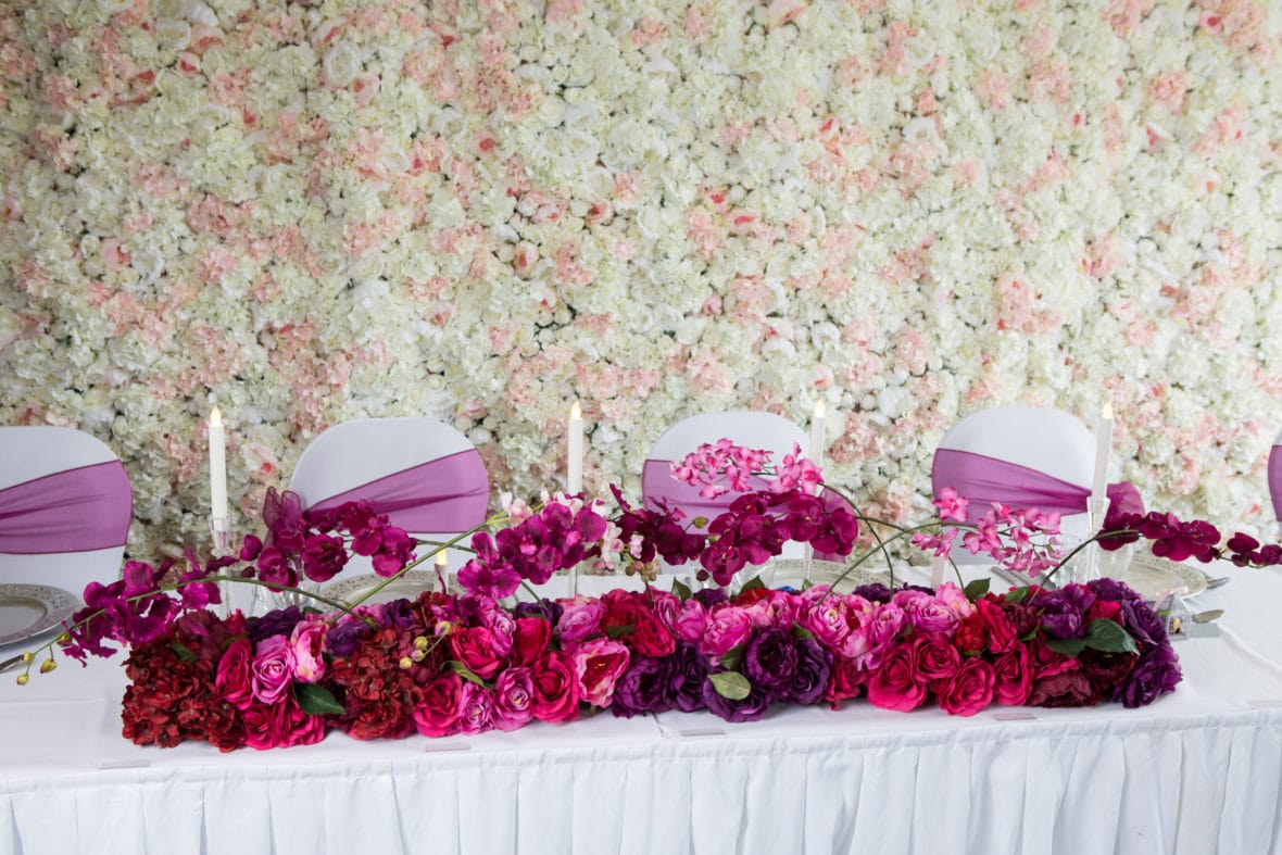 Floral garland- top table decor