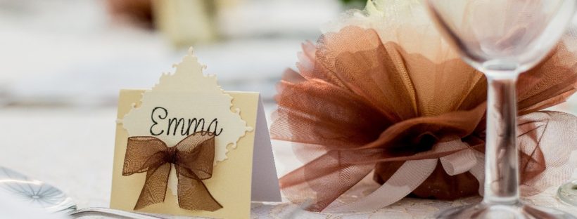 Place Cards or Escort Cards - place cards at a wedding