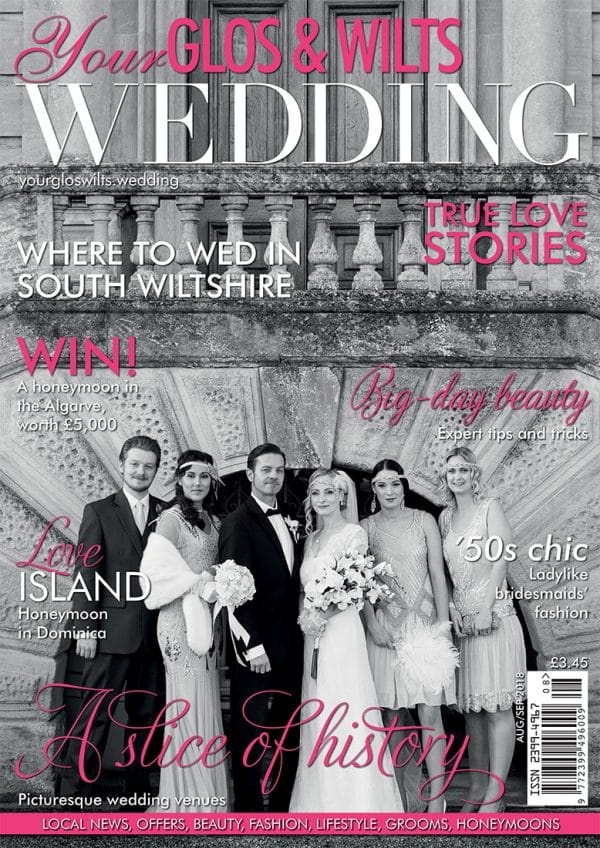 Front cover of issue 10 of Your Glos & Wilts Wedding Magazine - Fabulous Functions UK in the Media