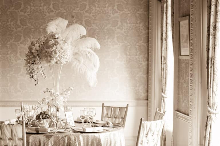 Wedding decor packages from Fabulous Functions UK Theme you wedding with one of our wedding decor packages -20s era vintage venue styling from Fabulous Functions UK