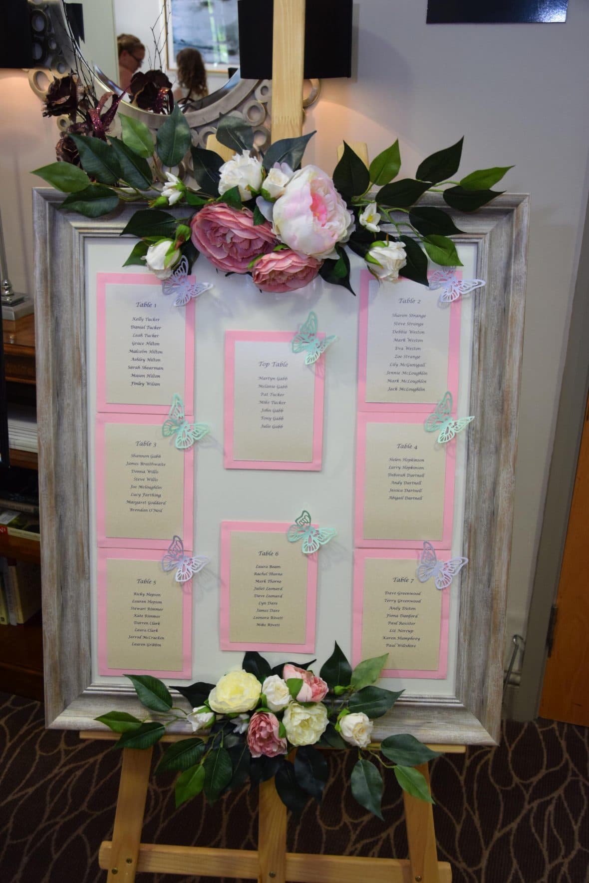 Rustic themed table plan created by Fabulous Function UK