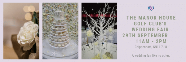Wedding Fair at The Manor House Gold Club. 29 September 2019 11am-2pm