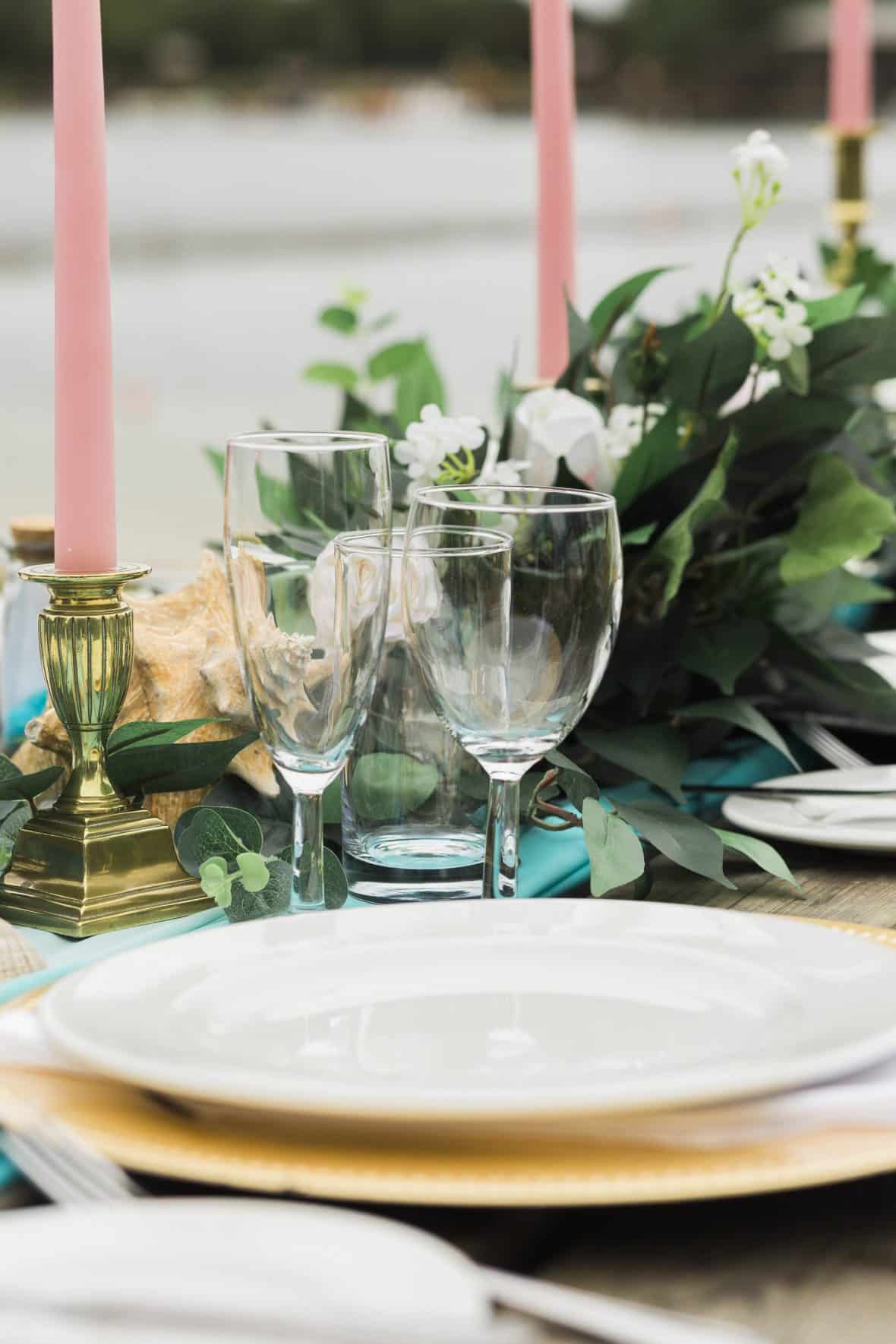 Tablescape for a beach themed wedding ceremony Fabulous Functions UK