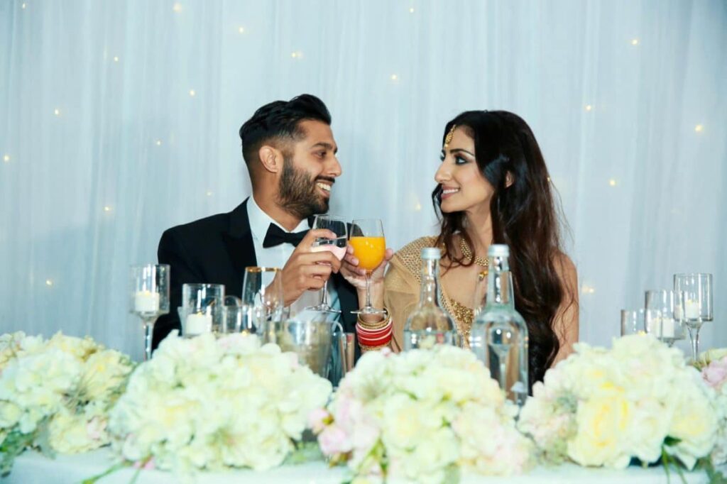 Adding a starlight backdrop to your wedding setup creates an elegant and sophisticated setting for your top table or sweetheart table. 