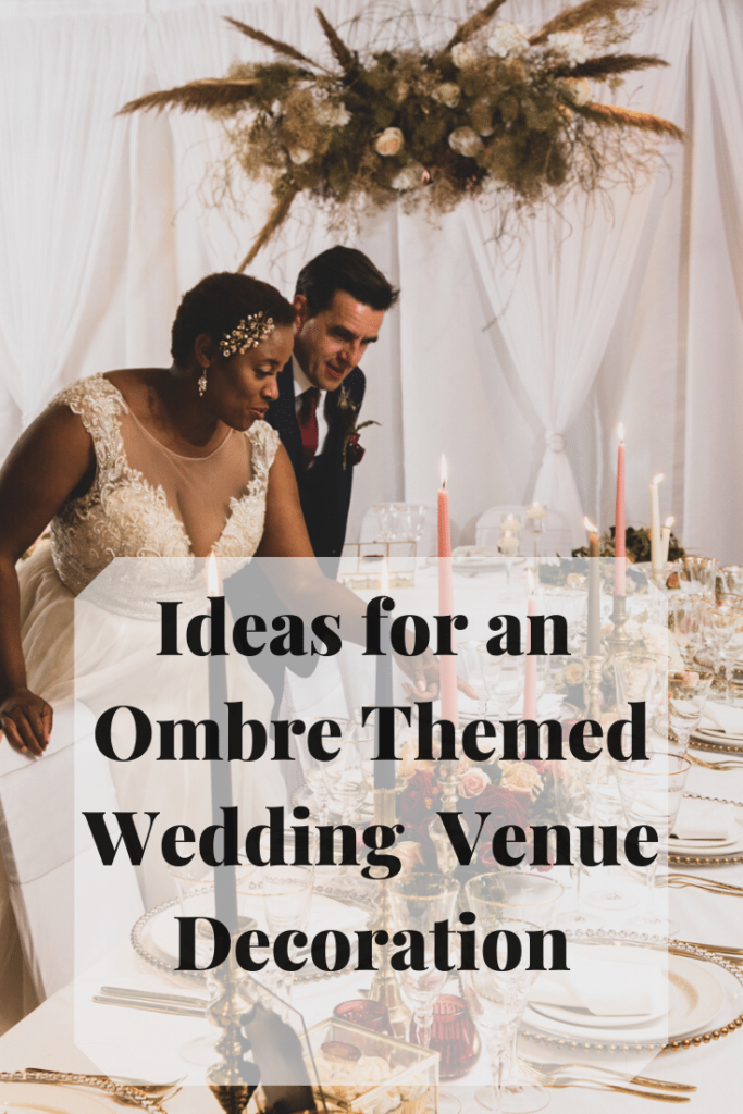 You can use colour for your wedding  decor in some interesting ways. Here we suggest ways to use colours to created the WOW factor for your venue decor. See our ideas for an ombre themed venue decor