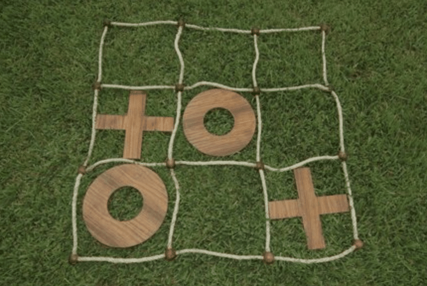 Giant Noughts and crosses floor game