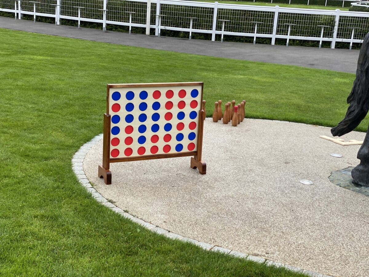 Giant garden games hire includes this giant connect four game from Fabulous functions UK