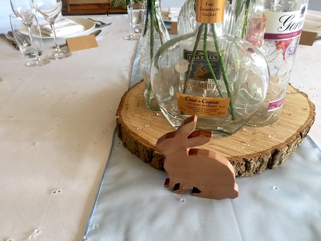 Wedding DIY- The groom 3D printed  a different animal for the table names. 