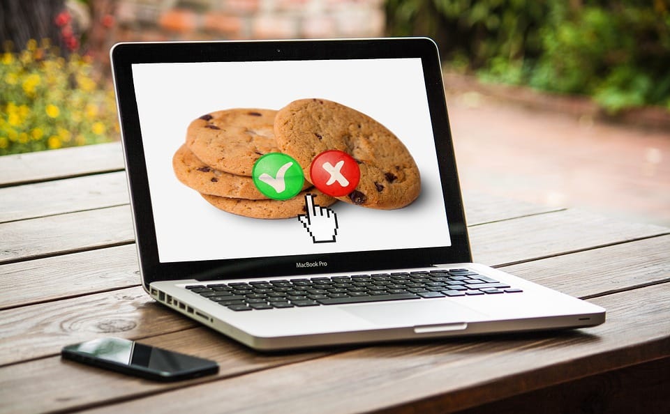 Cookie Policy- cookies on a laptop screen