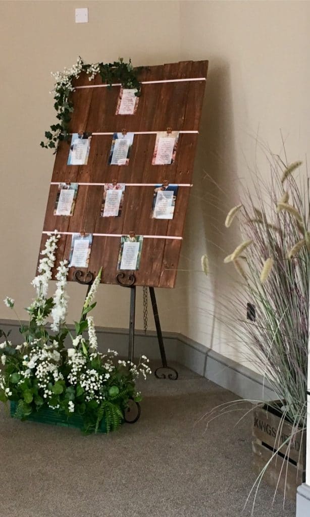 Rustic table plan - table plans and easels