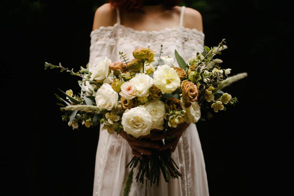 Asymmetrical bridal bouquets are freer in shape and design allowing you the freedom to really express your personality.