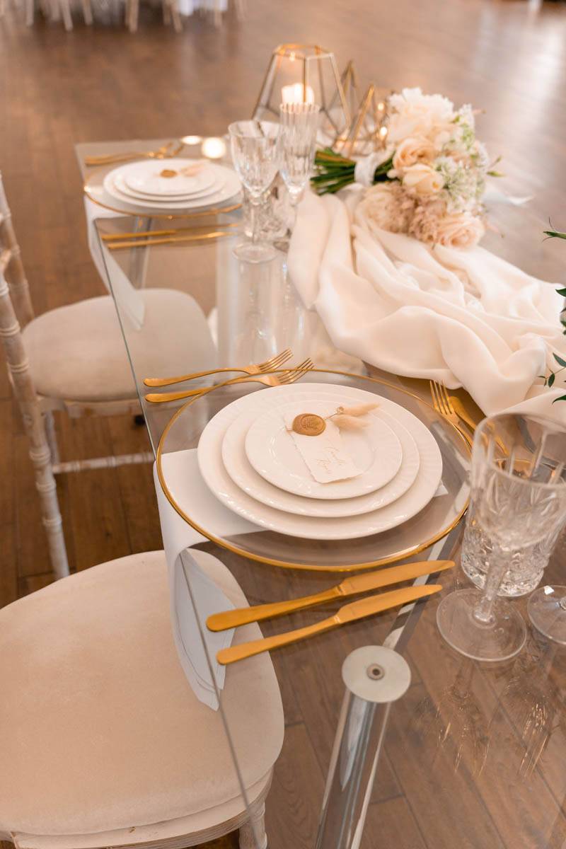 gold cutlery from Fabulous Functions UK