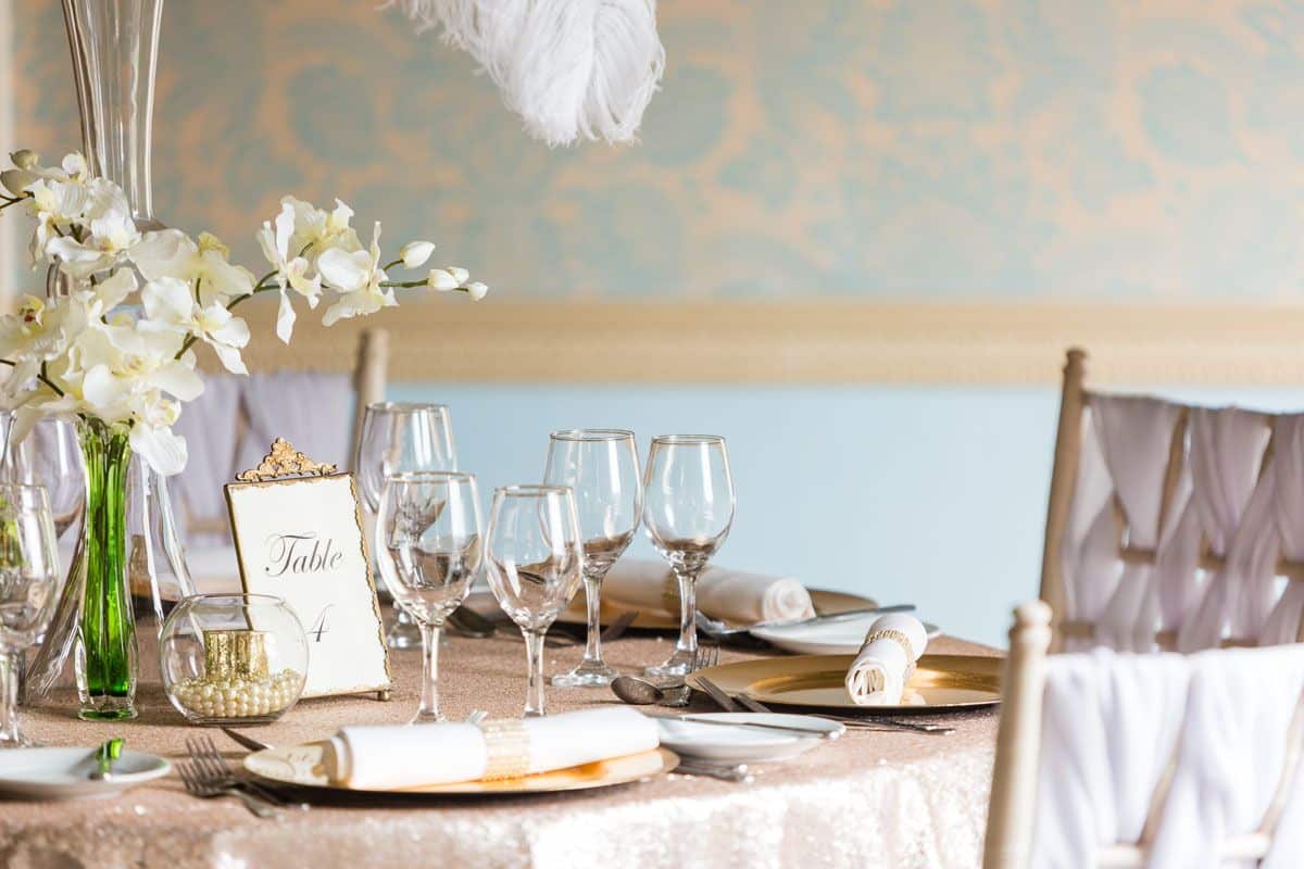 Vintage styled wedding breakfast setting-Fabulous Functions UK