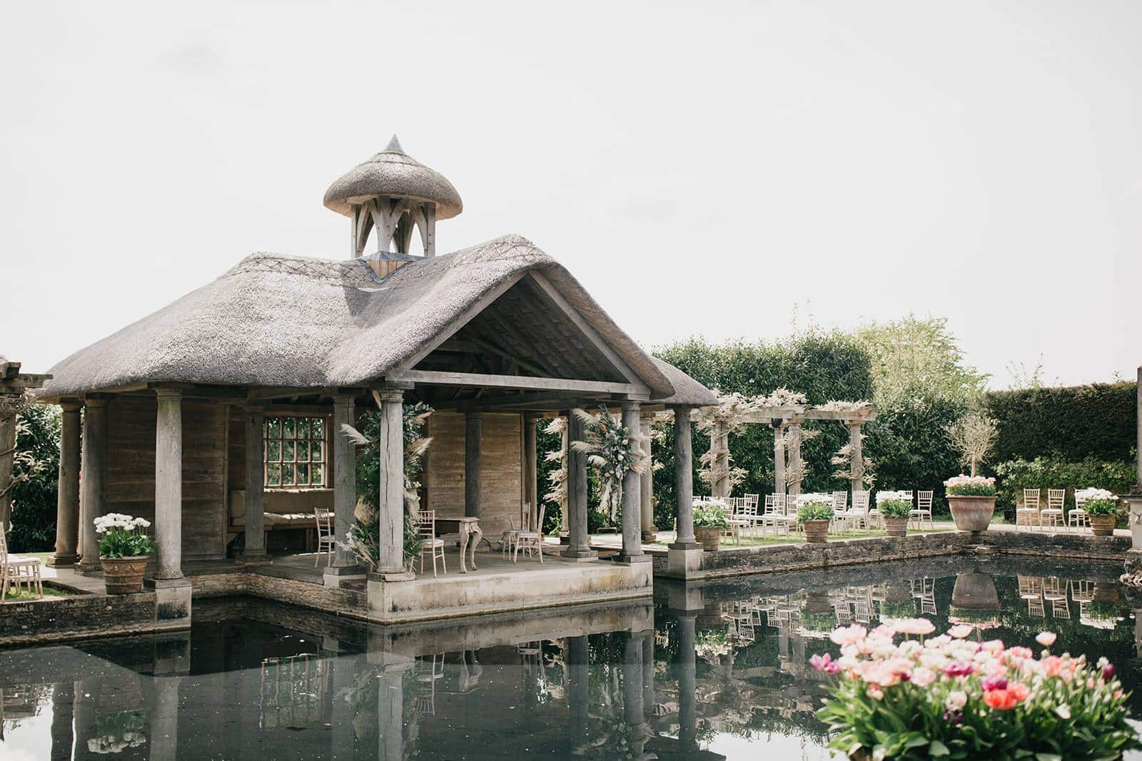 Boat House at Euridge Manor. On of the exclusive use Wiltshire Wedding Venues