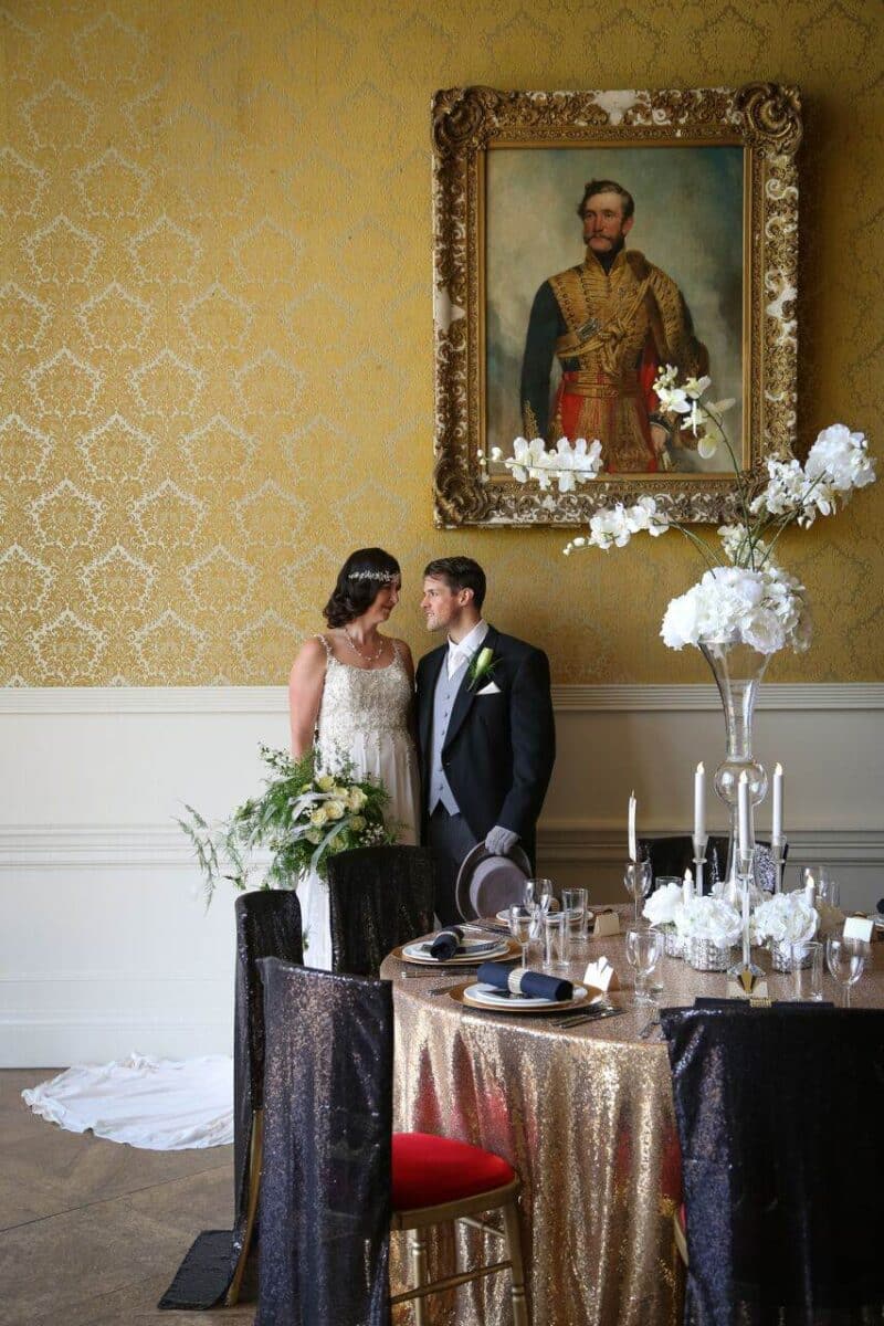 Wedding breakfast room at Wiltshire Wedding Venue Grittleton House