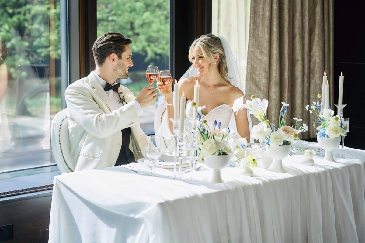 Sweetheart Table for Two designed by London Florist Fabulous Functions at the Intercontinental Park Lane