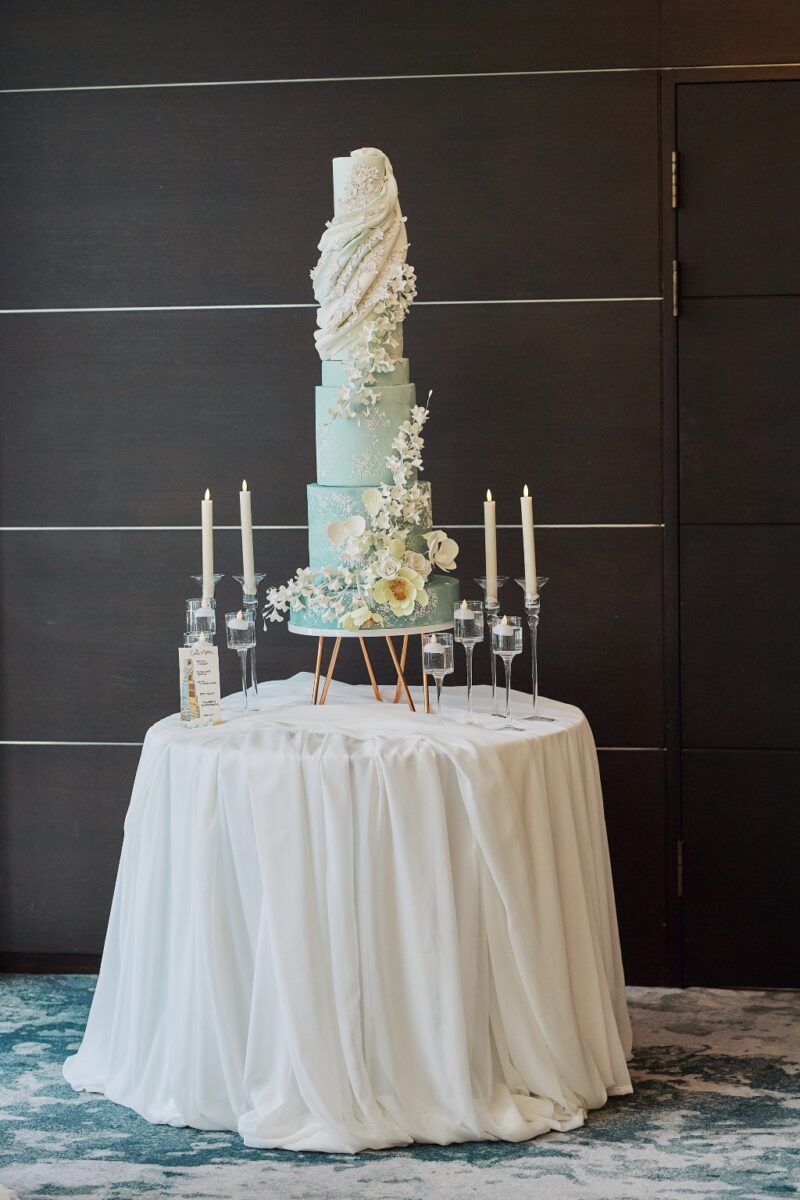 Wedding cake display at the Intercontinental Park Lane