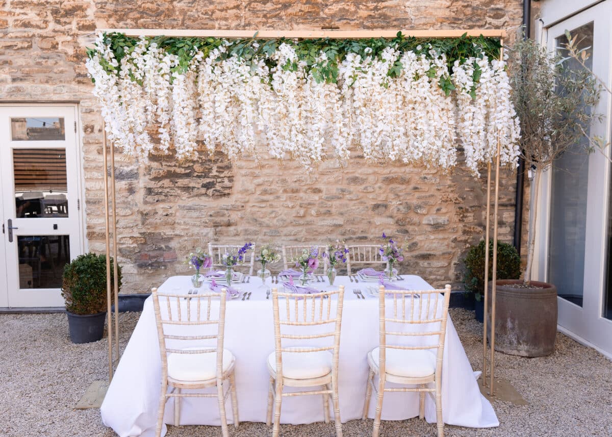 Kings Head Hotel Rooftop Terrace-Wisteria overhead installation-Fabulous Functions UK