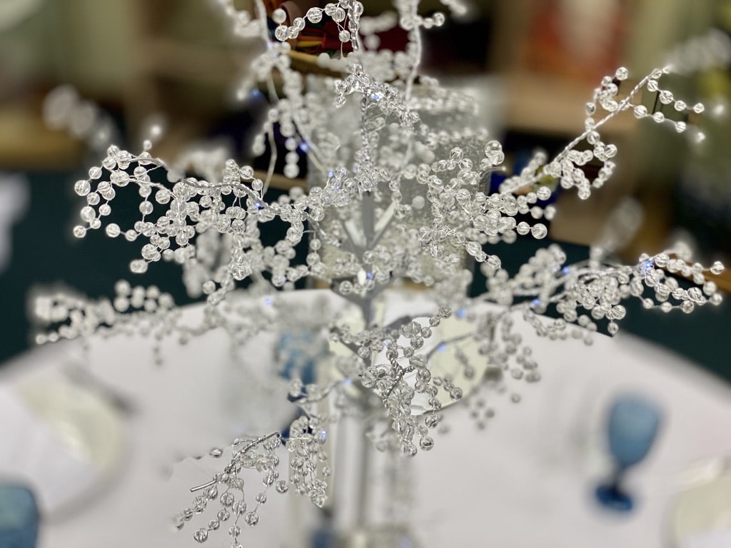 Crystal tree centrepiece for Christmas table decor packages