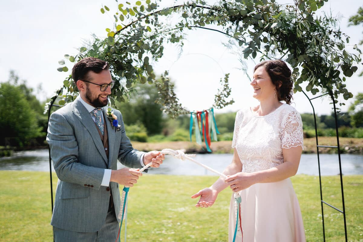 An experiential wedding design can include a Tying the Knot segment at your ceremony